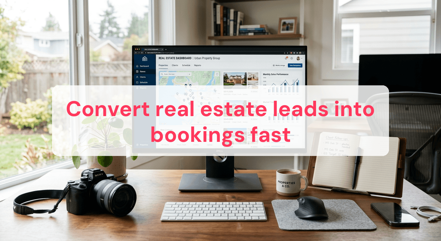 Convert real estate leads into bookings fast