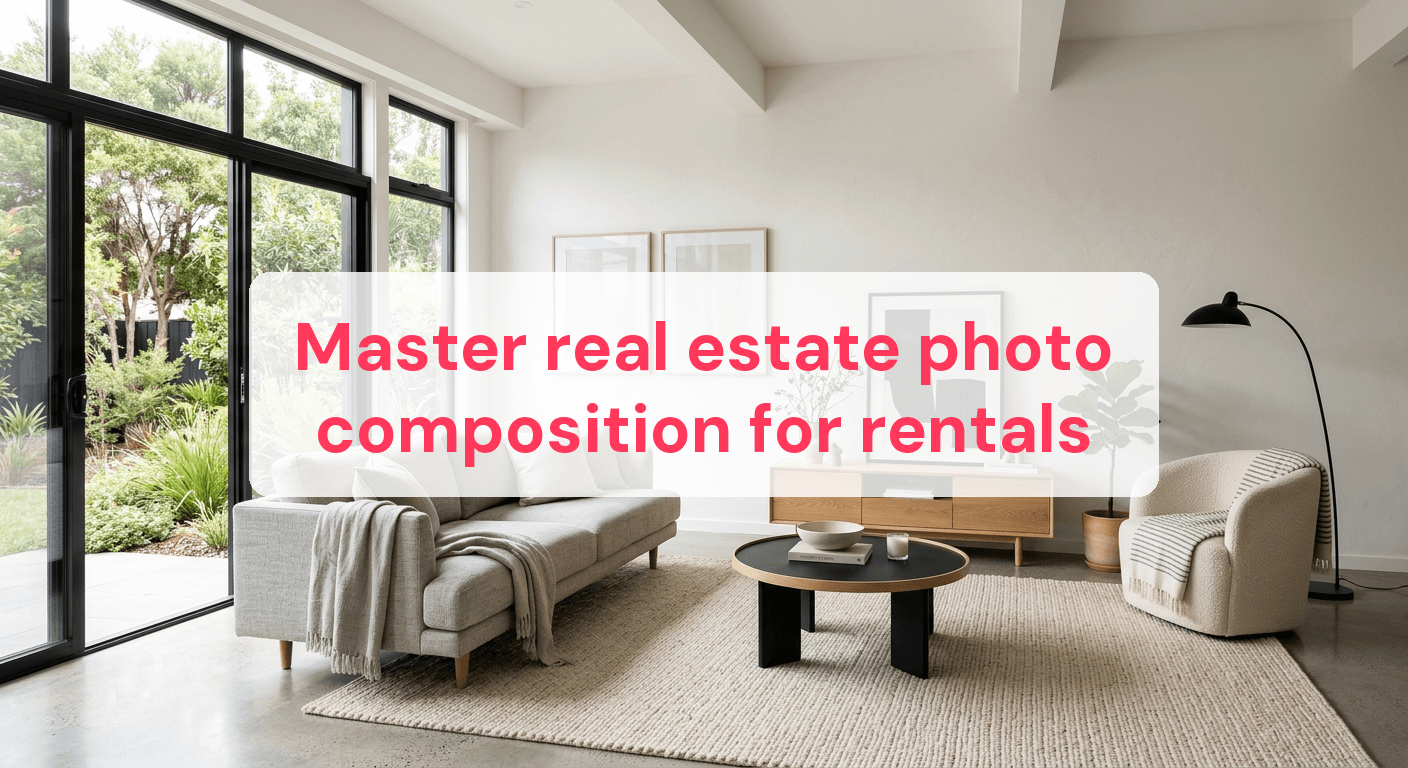 Master real estate photo composition for rentals