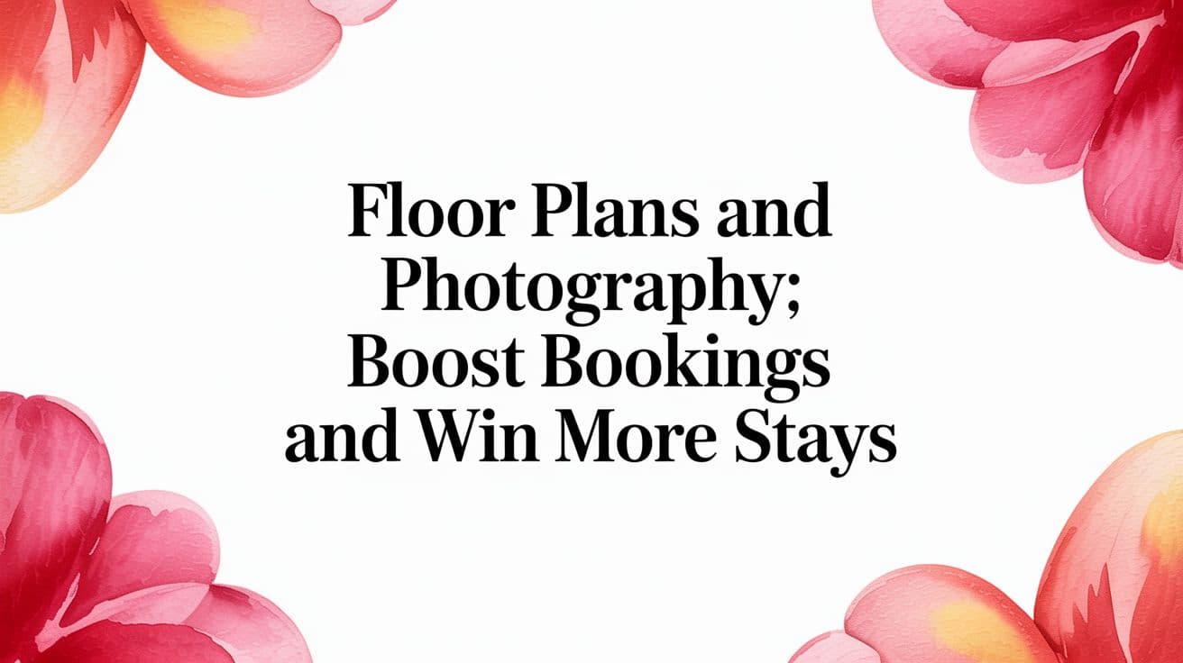 Your Secret Weapon for More Bookings: Floor Plans and Photography