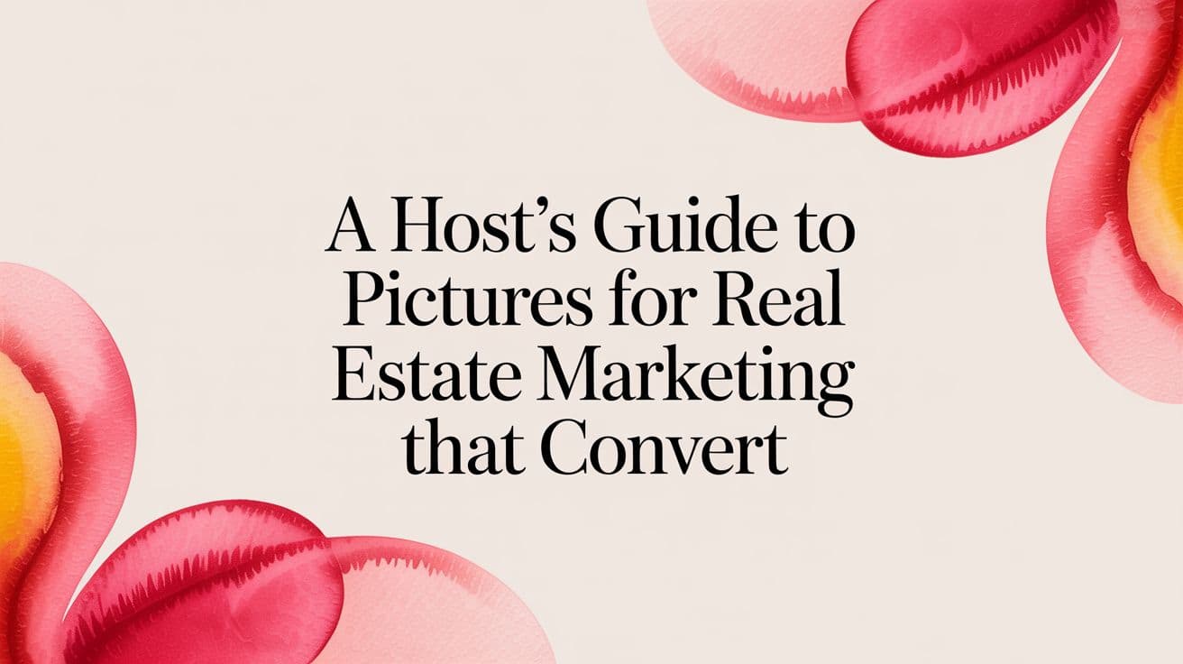 A Host's Guide To Pictures For Real Estate Marketing That Convert