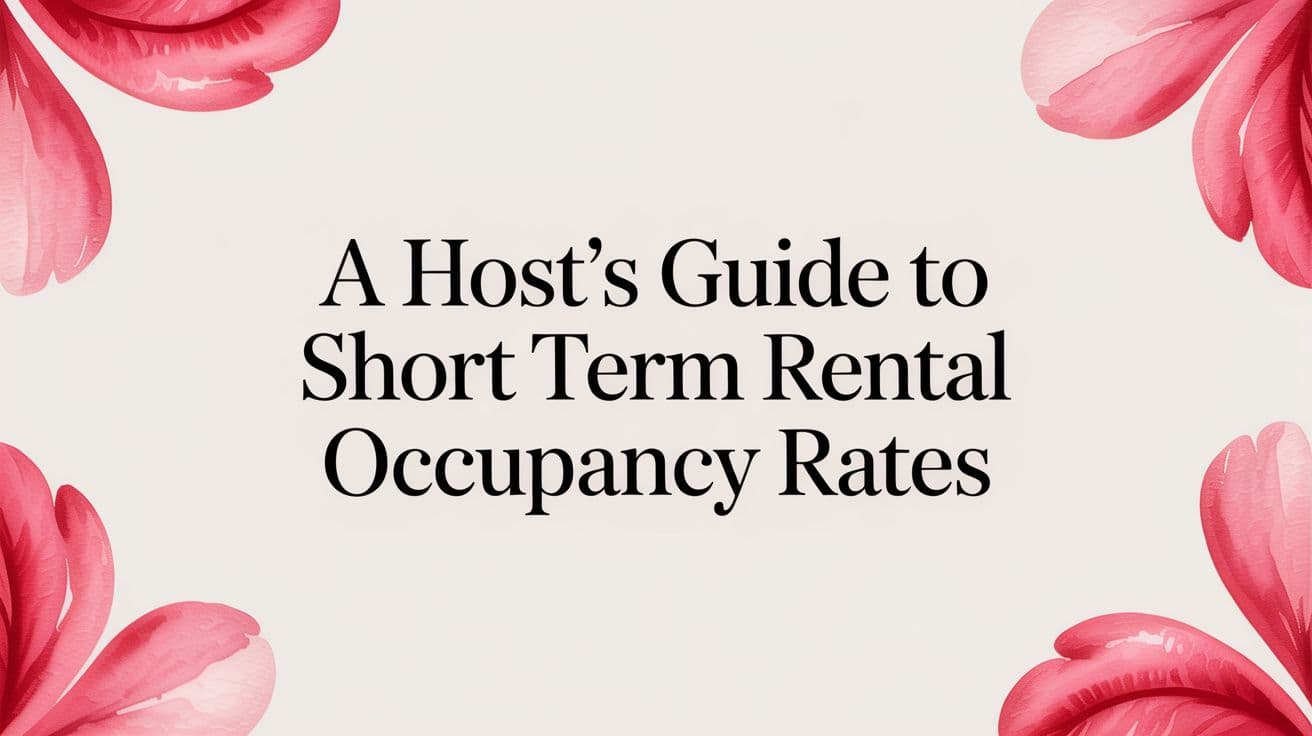 A Host's Guide to Short Term Rental Occupancy Rates