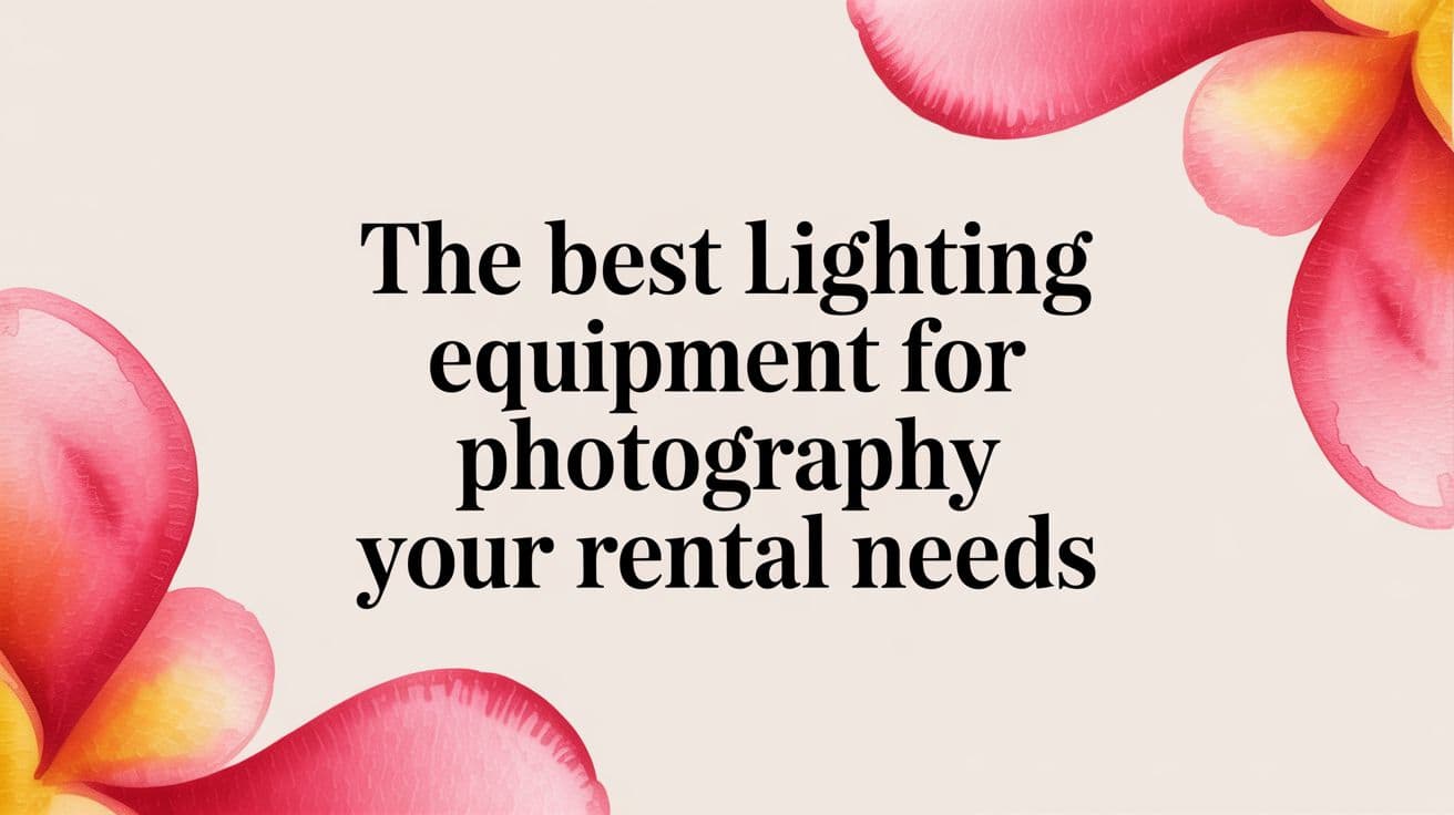 The Best Lighting Equipment for Photography Your Rental Needs