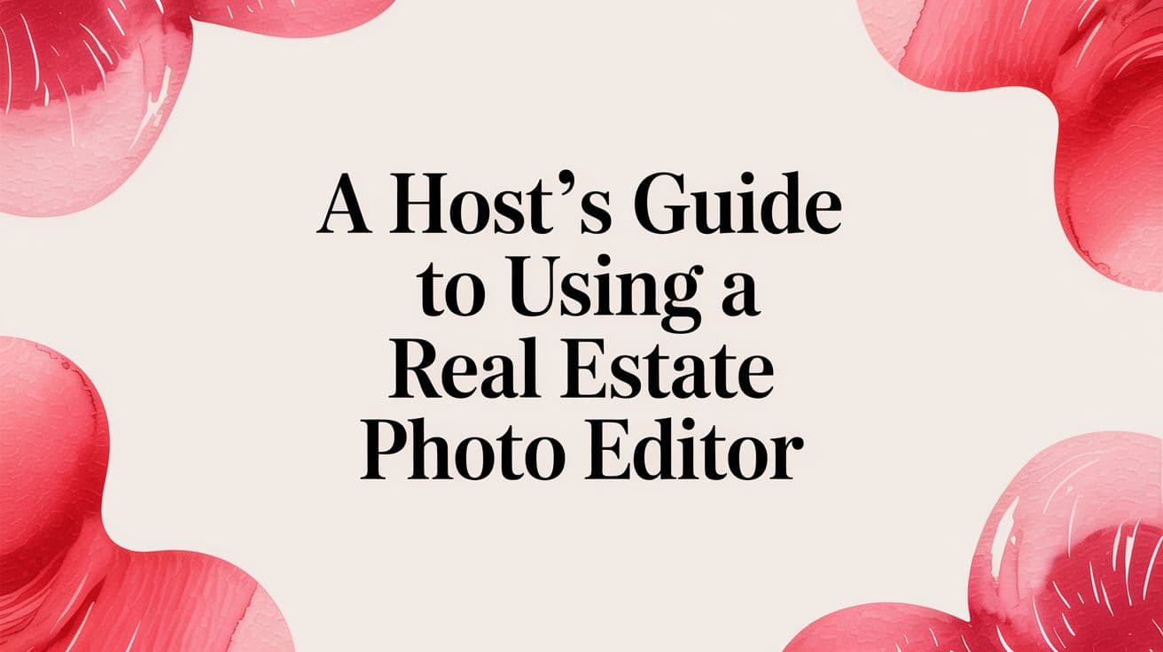A Host’s Guide to Using a Real Estate Photo Editor
