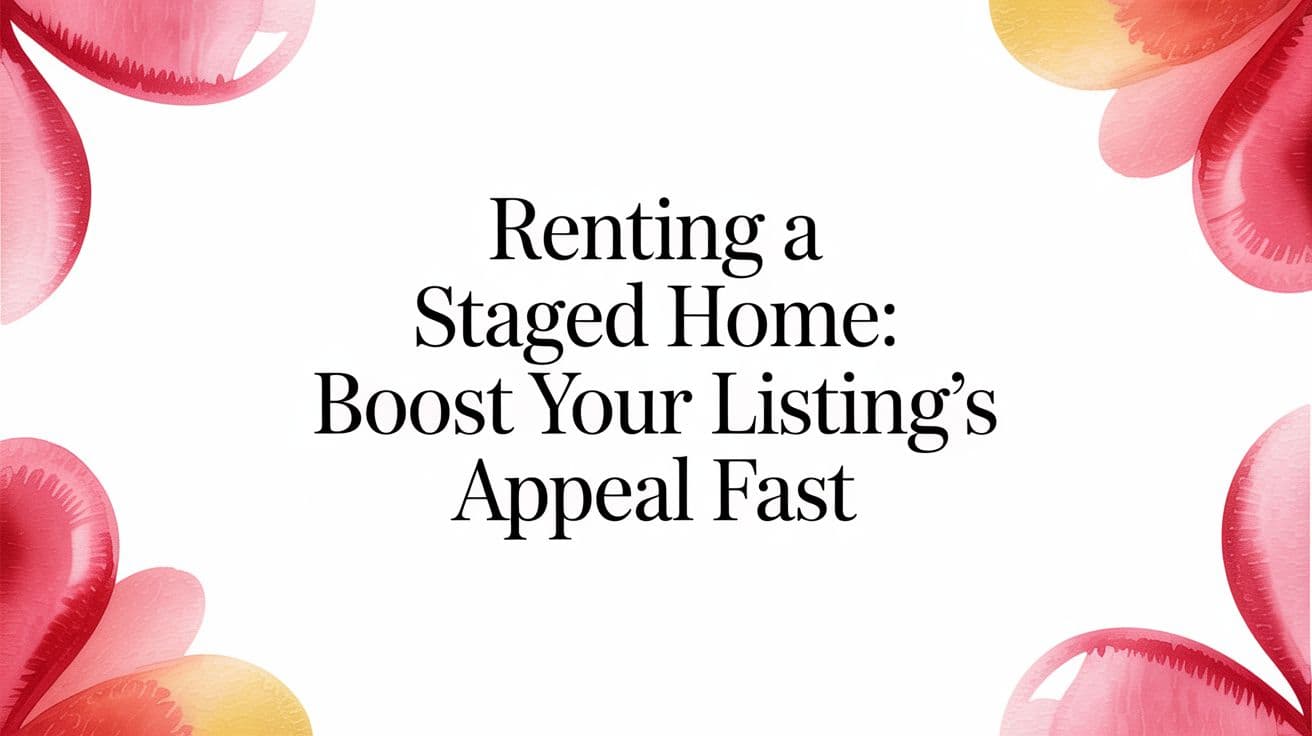 Renting a Staged Home: Boost Your Listing's Appeal Fast