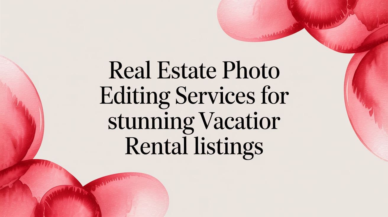 Real Estate Photo Editing Services for Stunning Vacation Rental Listings