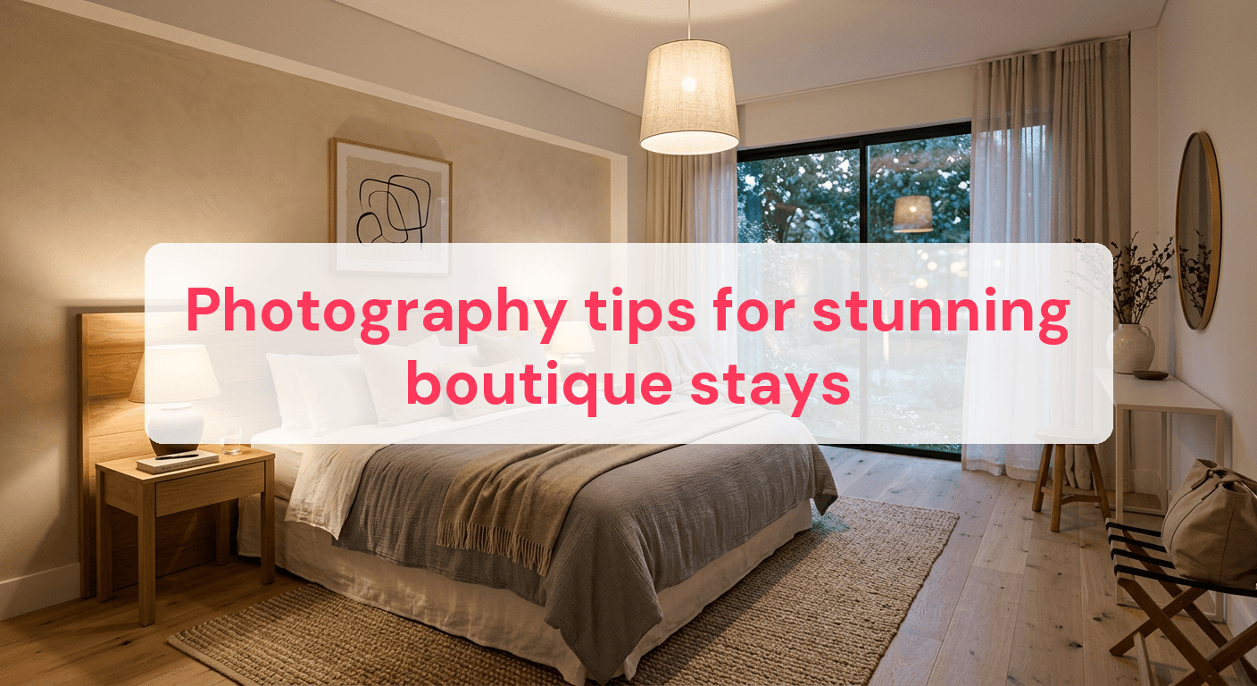 Photography tips for stunning boutique stays
